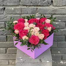 Цветочная композиция из Розы в коробке #REPLACE_PRED# Кетово