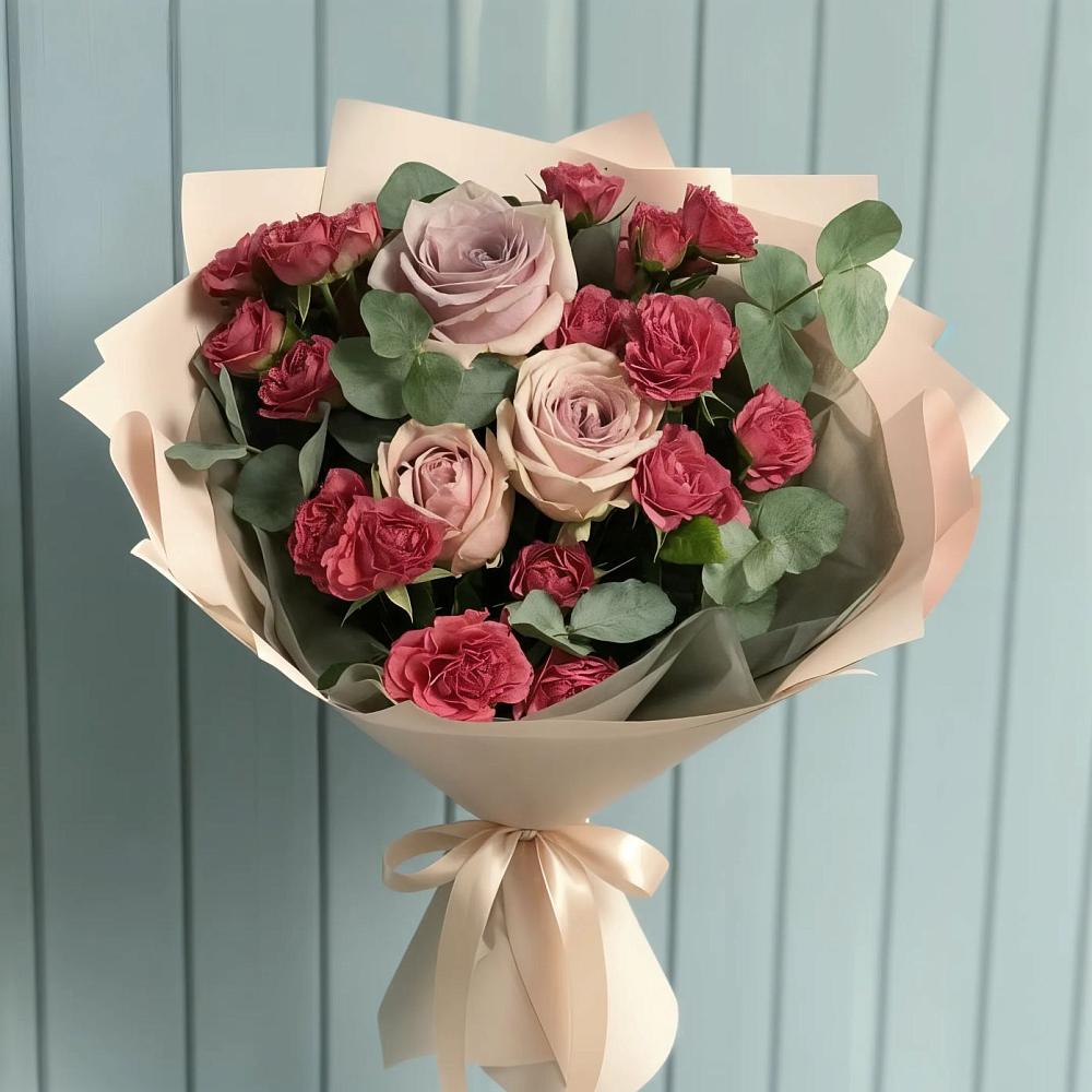 Букет цветов из: Гвоздики и Розы в Кетово