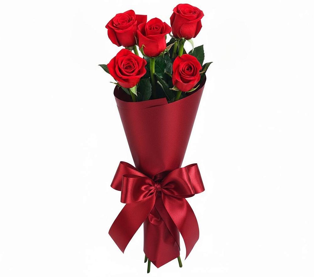 Букет 5 Красных роз Эдлесс Лав в Кетово