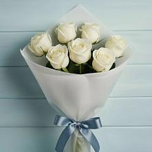 Букет 7 Белых роз Эдлесс Лав #REPLACE_PRED# Кетово