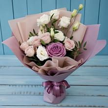Букет цветов из:  Розы и Лизиантусы в Кетово