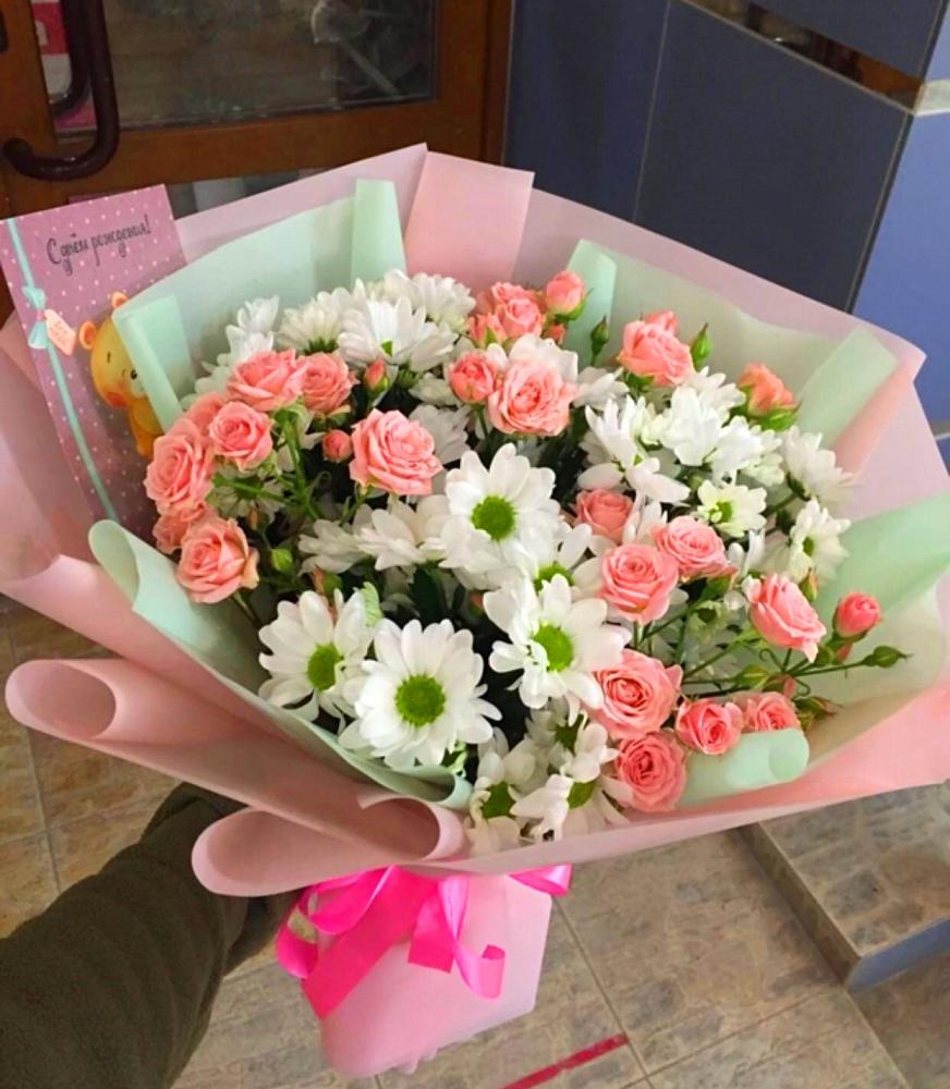 Букет цветов из: Розы и Хризантемы в Кетово