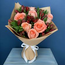 Букет цветов из:  Розы и Альстромерии #REPLACE_PRED# Кетово