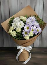 Букет цветов из:  Хризантемы и Розы #REPLACE_PRED# Кетово