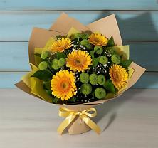 Букет цветов из:  Герберы и Хризантемы в Кетово