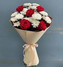 Букет цветов из:  Розы и Хризантемы #REPLACE_PRED# Кетово