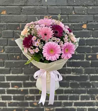 Букет цветов из:  Герберы и Хризантемы #REPLACE_PRED# Кетово