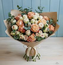 Букет цветов из:  Альстромерии и Розы #REPLACE_PRED# Кетово