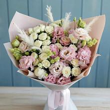Букет цветов из:  Альстромерии и Розы в Кетово